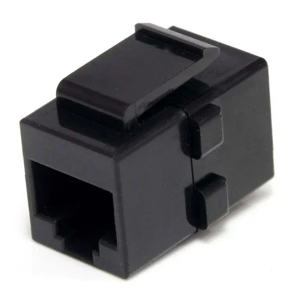 StarTech.com C6KEYCOUPLER Acoplador Keystone RJ45 F/F Negro - Conector para Empalmar y Alargar Cables Patch Cat6 o Ethernet