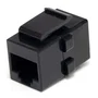 StarTech.com C6KEYCOUPLER Acoplador Keystone RJ45 F/F Negro - Conector para Empalmar y Alargar Cables Patch Cat6 o Ethernet