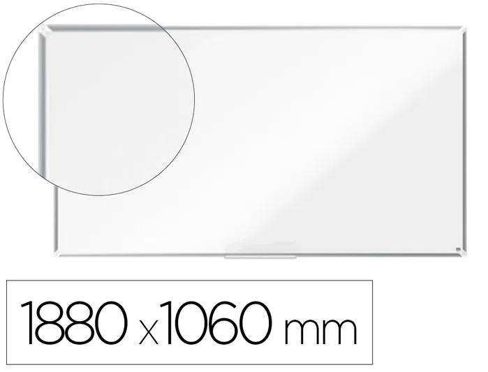 NOBO Pizarra Blanca Magnética Premium Plus Acero Lacado Panorámica 85/
