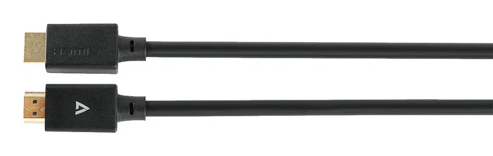 V7 Cable HDMI 2.1 V7HDMIPRO-3M-BLK, 3m y 10ft, 48Gbps 8K 60Hz 4K Ultra HD, Macho-Macho, Chapado en Oro, Negro