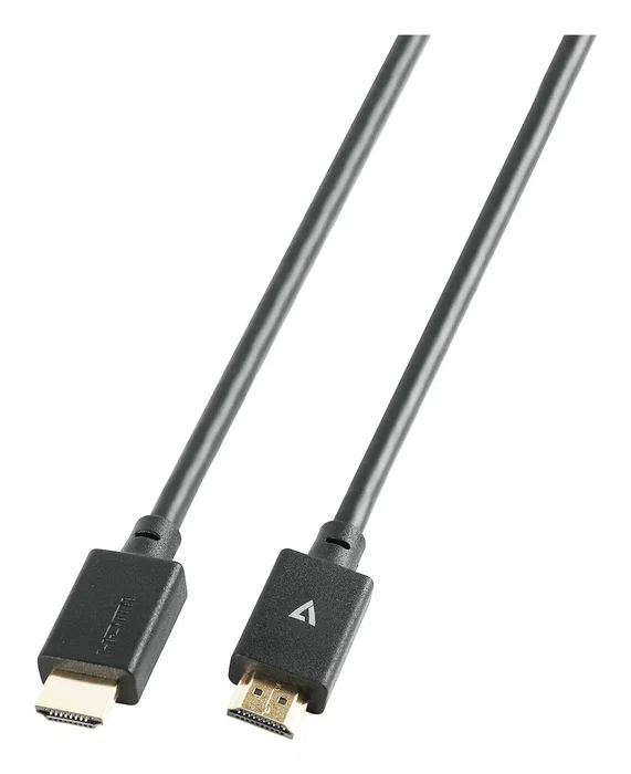 V7 Cable HDMI 2.1 V7HDMIPRO-3M-BLK, 3m y 10ft, 48Gbps 8K 60Hz 4K Ultra HD, Macho-Macho, Chapado en Oro, Negro