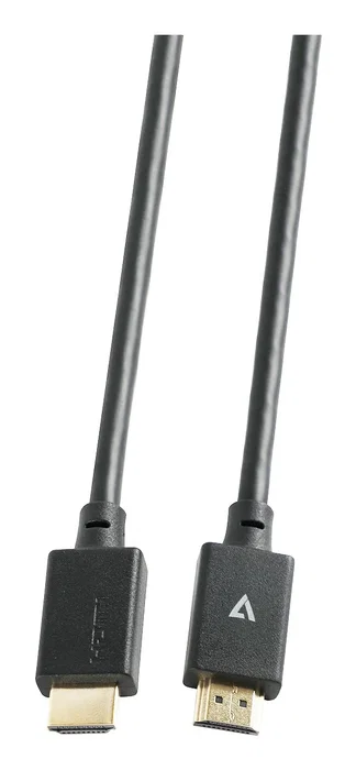 V7 Cable HDMI 2.1 V7HDMIPRO-3M-BLK, 3m y 10ft, 48Gbps 8K 60Hz 4K Ultra HD, Macho-Macho, Chapado en Oro, Negro