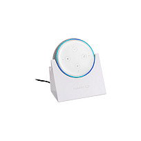Terratec 324194 Stand by ME Echo Cargador Inalámbrico, Soporte Pasivo de Escritorio Blanco para Amazon Echo Dot (3ª Generación)