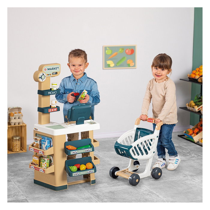 Smoby 350238 - Supermercado de Juguete con Carrito de la Compra, Multicolor, para Niños de 3 a 6 Años (Modelo 2023)