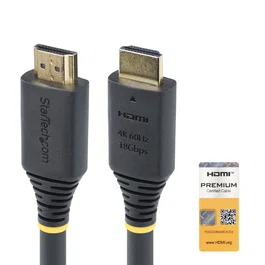 StarTech Cable HDMI 2.0 Activo de Alta Velocidad 10m - HDMI2-CABLE-4K60-10M - 4K 60Hz, HDR10, ARC, HDCP 2.2, 18 Gbps, Conectores Chapados en Oro