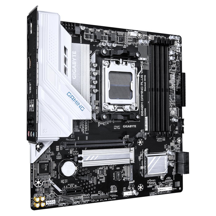 Gigabyte B840M Gaming Plus WiFi 6E Placa Base AMD B840 AM5, DDR5 8200 MHz, 2x M.2 PCIe 4.0, LAN 1GbE, USB 3.2 Gen 2, Bluetooth 5.3 - WF6E