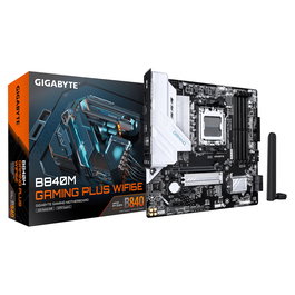 Gigabyte B840M Gaming Plus WiFi 6E Placa Base AMD B840 AM5, DDR5 8200 MHz, 2x M.2 PCIe 4.0, LAN 1GbE, USB 3.2 Gen 2, Bluetooth 5.3 - WF6E
