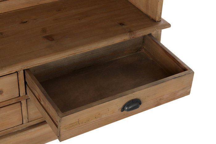DKD Home Decor Recibidor de Pino Reciclado con Espejo Natural DKD Home Decor Recibidor de Pino Reciclado con Espejo Natural