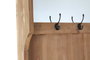 DKD Home Decor Recibidor de Pino Reciclado con Espejo Natural