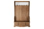 DKD Home Decor Recibidor de Pino Reciclado con Espejo Natural