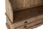DKD Home Decor Recibidor de Pino Reciclado con Espejo Natural