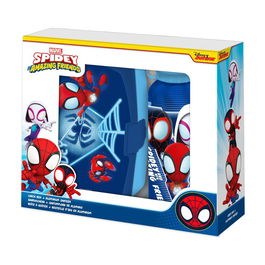 KIDS LICENSING Cantimplora y Sandwichera Spidey The Amazing Friends Marvel 500ml Aluminio