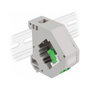 DeLOCK Adaptador de carril DIN Keystone LC Duplex hembra a LC Duplex hembra verde