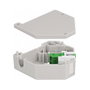 DeLOCK Adaptador de carril DIN Keystone LC Duplex hembra a LC Duplex hembra verde