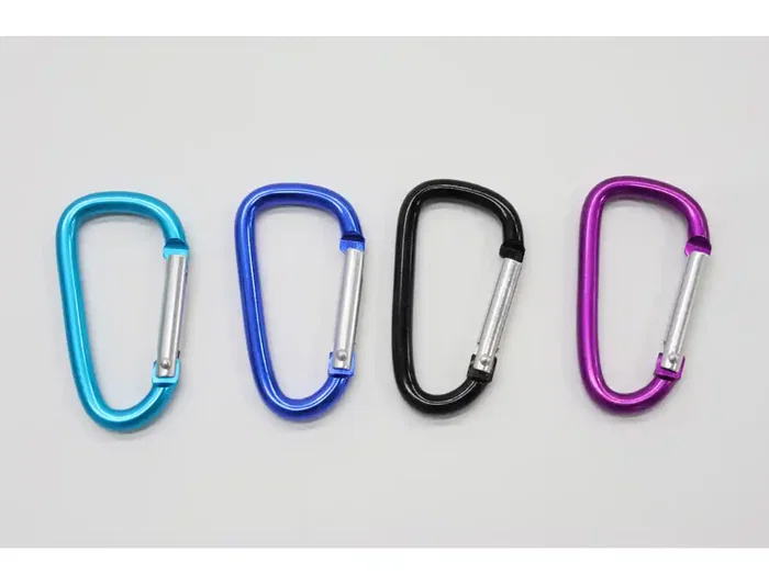 Imaginovo Mosquetón de Aluminio 57 mm - Para Botella, Llaves o Cascos, 85x85 mm, Colores Surtidos (No para Escalada)