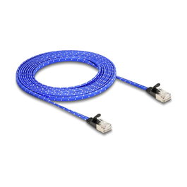 DeLOCK Cable de red plano Cat.6A U/FTP 3 m Azul