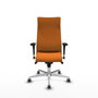 PIQUERAS Y CRESPO Sillón Albacete Naranja con Mecanismo Sincro y Base de Aluminio