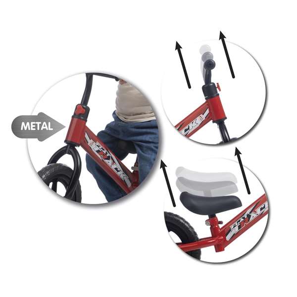 Chicos Bicicleta sin Pedales Balance Bike Flat Track Ruedas Antipinchazos Sillín Acolchado 10 Pulgadas