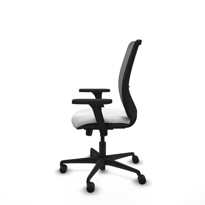 PIQUERAS Y CRESPO Silla de oficina Zulema con mecanismo Sincro/Traslack, Blanco y Gris
