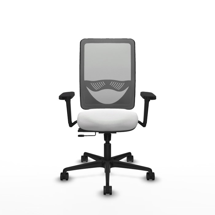 PIQUERAS Y CRESPO Silla de oficina Zulema con mecanismo Sincro/Traslack, Blanco y Gris
