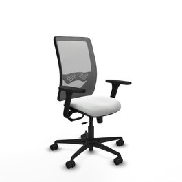 PIQUERAS Y CRESPO Silla de oficina Zulema con mecanismo Sincro/Traslack, Blanco y Gris