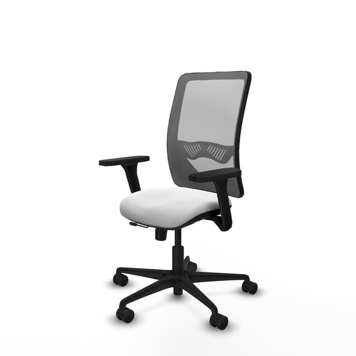 PIQUERAS Y CRESPO Silla de oficina Zulema con mecanismo Sincro/Traslack, Blanco y Gris