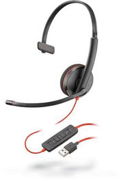 Poly Blackwire C3210 USB-A Windows/Mac OS Auriculares con Cable