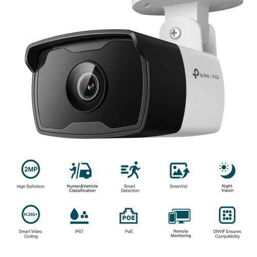 TP-LINK VIGI C320I Cámara de Seguridad IP Exterior 1920 x 1080 Pixeles Montaje Techo/Pared/Poste