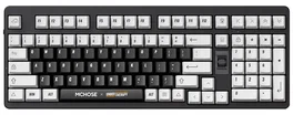 Mchose HW-UT98-1 Teclado Mecánico Inalámbrico 98 Teclas RGB Blanco-Negro, Distribución Polaca