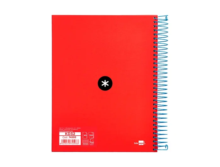 Antartik Cuaderno Espiral A5 Micro Antartik Tapa Forrada 120 Hojas Cuadro 5mm
