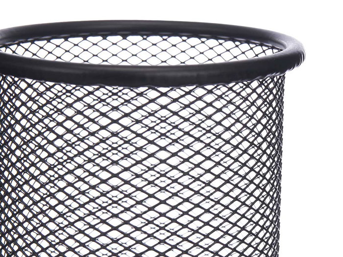Pincello Lapicero Rejilla Redondo Negro 9x9x9.5 cm (Set de 24)