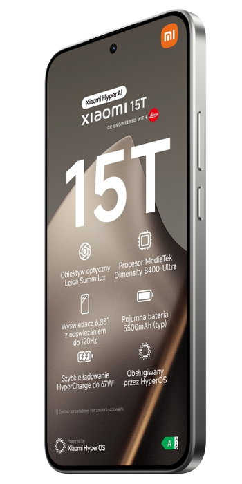 Xiaomi 15T 5G, 12GB RAM, 512GB, Gris Xiaomi 15T 5G, 12GB RAM, 512GB, Gris
