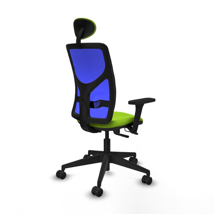 PIQUERAS Y CRESPO Silla de oficina Motilla con mecanismo Sincro/Traslack, Pistacho y Azul PIQUERAS Y CRESPO Silla de oficina Motilla con mecanismo Sincro/Traslack, Pistacho y Azul