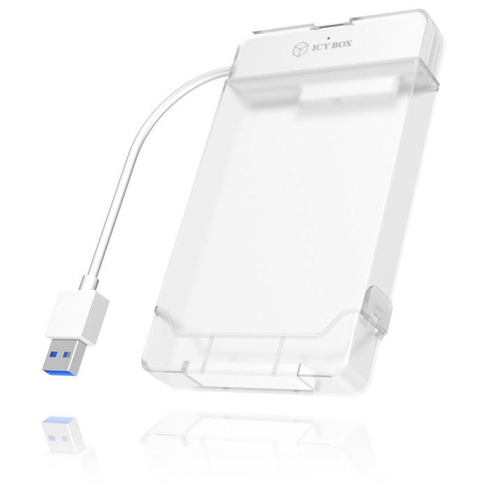 ICY BOX IB-AC703-U3 Carcasa para HDD/SSD de 2.5 pulg. SATA III a USB-A Blanco ICY BOX IB-AC703-U3 Carcasa para HDD/SSD de 2.5 pulg. SATA III a USB-A Blanco