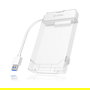 ICY BOX IB-AC703-U3 Carcasa para disco duro/SSD de 2.5" SATA a USB-A 3.0 con cable integrado y compatible con UASP