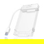 ICY BOX IB-AC703-U3 Carcasa para disco duro/SSD de 2.5" SATA a USB-A 3.0 con cable integrado y compatible con UASP