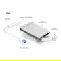 ICY BOX IB-AC703-U3 Carcasa para disco duro/SSD de 2.5" SATA a USB-A 3.0 con cable integrado y compatible con UASP