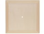 Innspiro Reloj de madera de pino macizo cuadrado con cristal 27x27cm