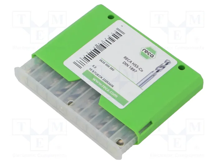RECA Broca para metal de acero rápido al cobalto HSS-Co de 5 mm RECA Broca para metal de acero rápido al cobalto HSS-Co de 5 mm