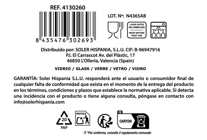 La Mediterranea Set 2 Tazas "Quebec" Md Ø8.4x10.3 cm (24 Cajas)