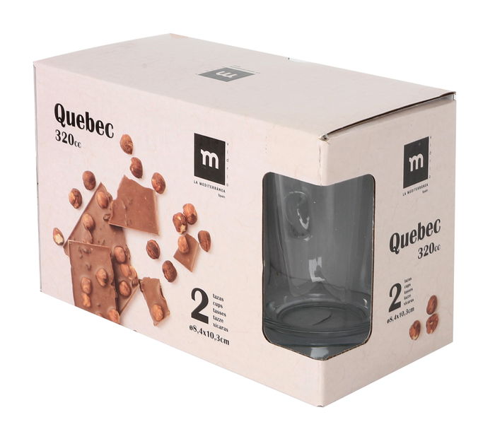 La Mediterranea Set 2 Tazas "Quebec" Md Ø8.4x10.3 cm (24 Cajas)