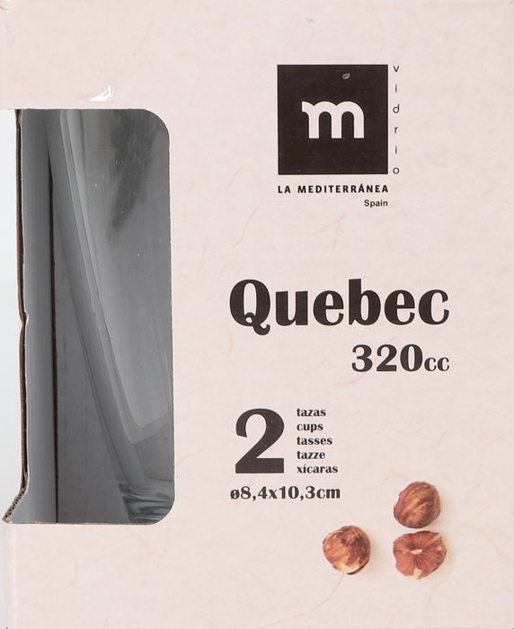 La Mediterranea Set 2 Tazas "Quebec" Md Ø8.4x10.3 cm (24 Cajas)