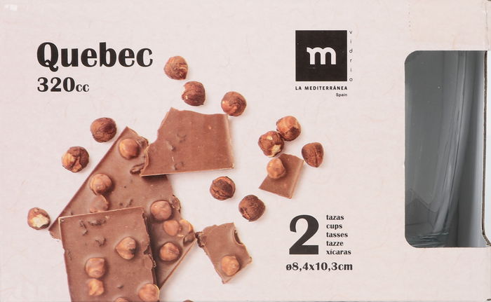 La Mediterranea Set 2 Tazas "Quebec" Md Ø8.4x10.3 cm (24 Cajas)