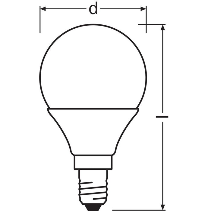 Ledvance/Osram [LVE-4099854044083] Bombilla LED Classic E14 4,9W 470Lm 2700K Regulable