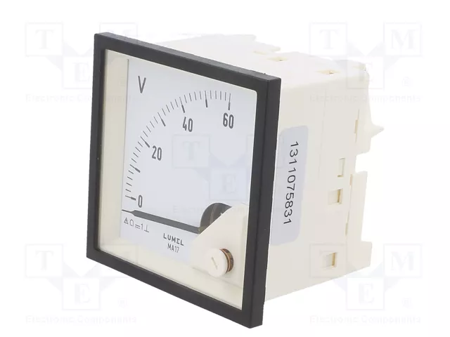 LUMEL Voltímetro Analógico para Panel 0-60V DC 72x72mm LUMEL Voltímetro Analógico para Panel 0-60V DC 72x72mm