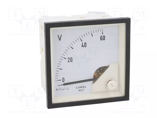 LUMEL Voltímetro Analógico para Panel 0-60V DC 72x72mm LUMEL Voltímetro Analógico para Panel 0-60V DC 72x72mm