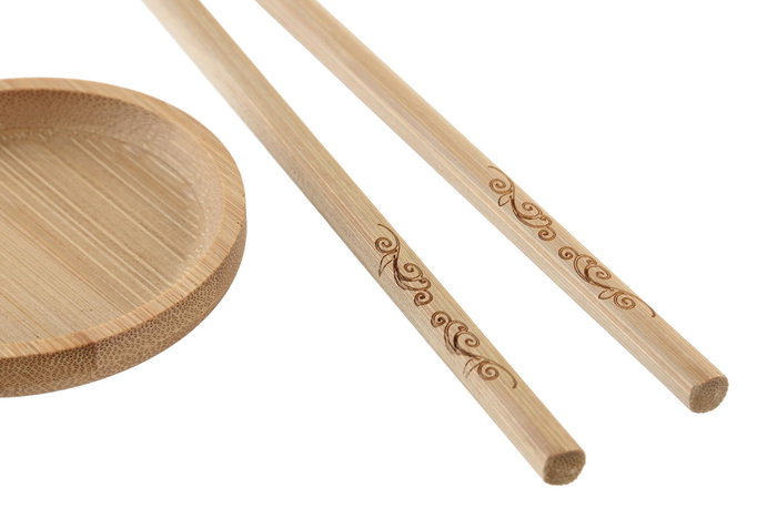 DKD Home Decor Sushi Set 10 Bambú Natural 24x0,5x0,5 cm DKD Home Decor Sushi Set 10 Bambú Natural 24x0,5x0,5 cm