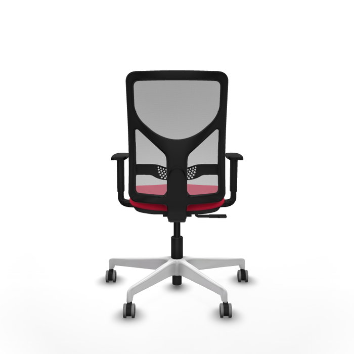 PIQUERAS Y CRESPO Silla de oficina Motilla con mecanismo Sincro, Rojo y Gris