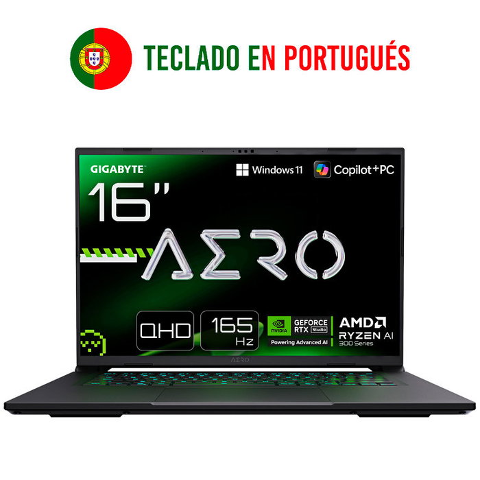 GIGABYTE AERO X16 1VH93PTC94AH Portátil AMD Ryzen AI 7 350, 16" WQXGA, 16GB DDR5, 1TB SSD, NVIDIA RTX 5060, Windows 11 Home, Gris GIGABYTE AERO X16 1VH93PTC94AH Portátil AMD Ryzen AI 7 350, 16" WQXGA, 16GB DDR5, 1TB SSD, NVIDIA RTX 5060, Windows 11 Home, Gris