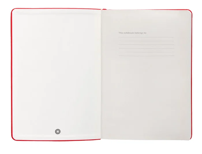 Antartik Cuaderno A5 Tapa Dura Rojo Hojas Lisas 100 Hojas 80gr FSC